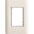 Placa 3 Postos 4x2 Tramontina Giz Branca Soft Touch Suporte