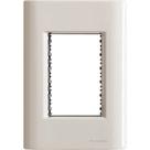 Placa 3 Postos 4x2 Tramontina Giz Fendi Soft Touch Suporte Tramontina