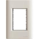 Placa 3 Postos 4x2 Tramontina Giz Fendi Soft Touch Suporte