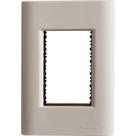 Placa 3 Postos 4x2 Tramontina Giz Fendi Suporte