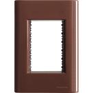 Placa 3 Postos 4x2 Tramontina Giz Madeira Suporte