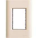 Placa 3 Postos 4x2 Tramontina Giz Nude Soft Touch com Suporte Placa 3 Postos 4x2 Tramontina Giz Nude Soft Touch com Suporte
