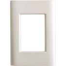 Placa 3 Postos 4x2 Tramontina Giz Pérola sem Suporte