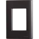 Placa 3 Postos 4x2 Tramontina Giz Preta Soft Touch Sem Suporte Tramontina