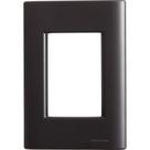 Placa 3 Postos 4x2 Tramontina Giz Preta Soft Touch sem Suporte