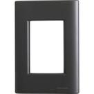 Placa 3 Postos 4x2 Tramontina Giz Preta Soft Touch Sem Suporte
