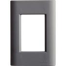 Placa 3 Postos 4x2 Tramontina Giz Titânio Soft Touch Sem Suporte Tramontina