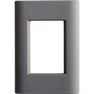 Placa 3 Postos 4x2 Tramontina Giz Titânio Soft Touch sem Suporte Placa 3 Postos 4x2 Tramontina Giz Titânio Soft Touch sem Suporte