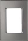 Placa 3 Postos 4x2 Tramontina IzyFlat Cinza Grafite Placa 3 Postos 4x2 Tramontina IzyFlat Cinza Grafite