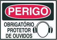 Placa 30X20 Uso Obrigatório de Abafador de Ouvido Decore