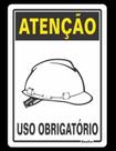 Placa 30X20cm Uso Obrigatório de Capacete Decore