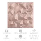 Placa 3D Geométrica Cordilheiras De Cimento Queimado Rosé Revestimento Para Parede