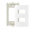 Placa 4 x 2- 2 modulos separ. c/ suporte sleek margirius