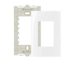 Placa 4 x 2 3 modulos br. c suporte modelo sleek margirius
