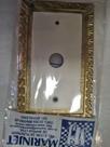 Placa 4 x 2 - furo branco / dourado