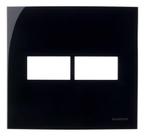 Placa 4 x 4 2Postos Horizontais Ebony Preto - Margirius Sleek
