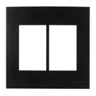 Placa 4 x 4 ebony clean horizontal - 4 postos
