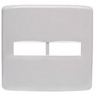 Placa 4 X 4 Para 2 Módulos Duale Up Branco Iriel