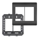 PLACA 4 X 4 PRETA 06 MODULOS COM SUPORTE SHP - 4080 Habitat Black FAME PLACA 4 X 4 PRETA 06 MODULOS COM SUPORTE SHP - 4080 Habitat Black FAME