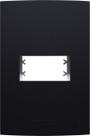 Placa 4X2 1 Módulo Com Suporte Inova Pro Preto - Alumbra
