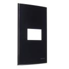 Placa 4x2 1 Posto Ebony Preta Sleek Margirius