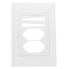 Placa 4x2 2 Interruptor 2 Tomadas com Suporte - RVB-1300/192 - RAVENNA