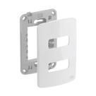 Placa 4x2 2 posições branco + suporte composé - weg