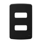 Placa 4x2" 2 posições composé preto