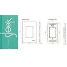 Placa 4x2 2 Posto Separado C/ suporte Sleek Branco Margirus