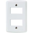 Placa 4x2 2 postos afastados lux2 branca - Tramontina