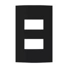 Placa 4x2 2 Postos Ebony Clean Margirius 14450 Placa 4x2 2 Postos Ebony Clean Margirius 14450