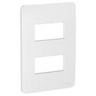 Placa 4X2 2 Postos Gamma Silver S730121274 Orion Schneider