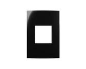 Placa 4x2 2 Postos Horizontal Ebony Sleek