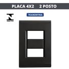 Placa 4x2 2 postos liz grafite tramontina