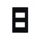 Placa 4x2 2 postos separado c/ suporte ebony clean margirius