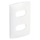 Placa 4x2 2 postos separados Nereya Pial Legrand Sal Seda 663220 Placa 4x2 2 postos separados Nereya Pial Legrand Sal Seda 663220