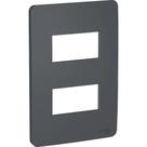 Placa 4X2 2 Postos Stellar Black Orion S730121294 Schneider