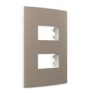 Placa 4x2 2P Separados com Suporte cor Argila Sleek Colors Margirius