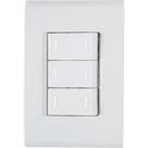 Placa 4x2+3 Interruptores Paralelos 10A/250V Branco Placa 4x2+3 Interruptores Paralelos 10A/250V Branco