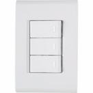 Placa 4x2 + 3 interruptores simples 10a/250v
