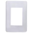 Placa 4x2 3 Módulos Chrome Satin Orion Schneider