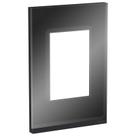 Placa 4X2 3 Módulos Glass Dark Orion Class Schneider