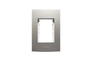 Placa 4x2 3 Módulos Inova Pro Class 85578 Alumbra Titanium Placa 4x2 3 Módulos Inova Pro Class 85578 Alumbra Titanium