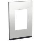 Placa 4X2 3 Módulos Metal Aluminium Orion Class Schneider