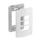 Placa 4x2 3 posições branco + suporte composé - weg