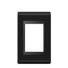 Placa 4x2 3 Posições Preto C/ Preto Style Refinatto