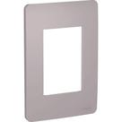 Placa 4X2 3 Postos Axis Grey S730103224 Orion Schneider