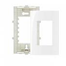Placa 4x2 3 postos c/ suporte branca sleek 16023 - margirius Placa 4x2 3 postos c/ suporte branca sleek 16023 - margirius