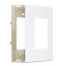 Placa 4x2 3 Postos Com Suporte Branco Sleek Margirius