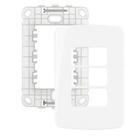 Placa 4x2 3 postos horiz br com suporte b3 -margirus